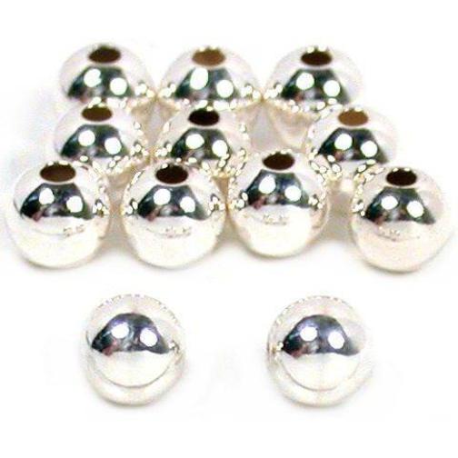 Ball Sterling Silver Beads 4mm 12Pcs