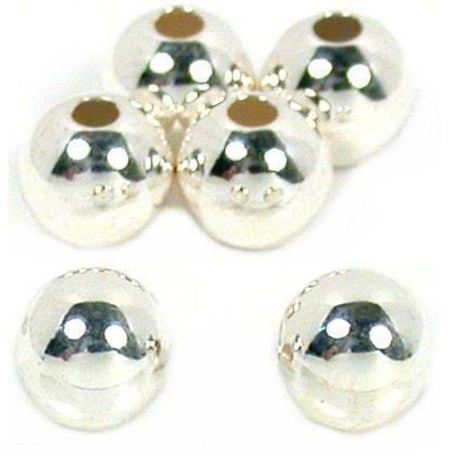Ball Sterling Silver Beads 6mm 6Pcs