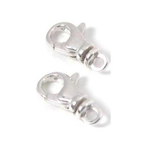 2 Sterling Silver Lobster Clasps 8 x 13.5mm