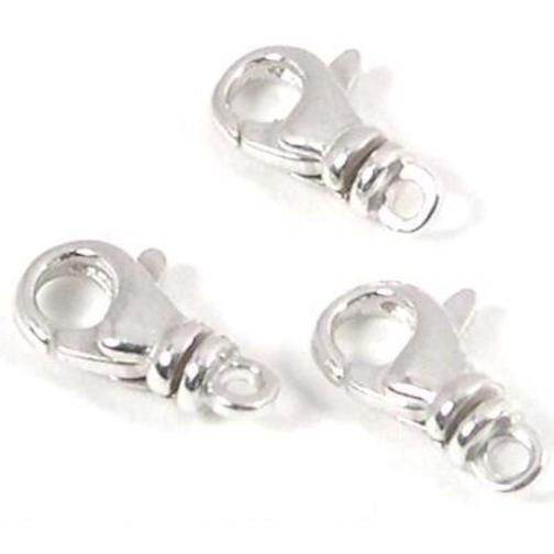 3 Sterling Silver Lobster Clasps 8 x 13.5mm