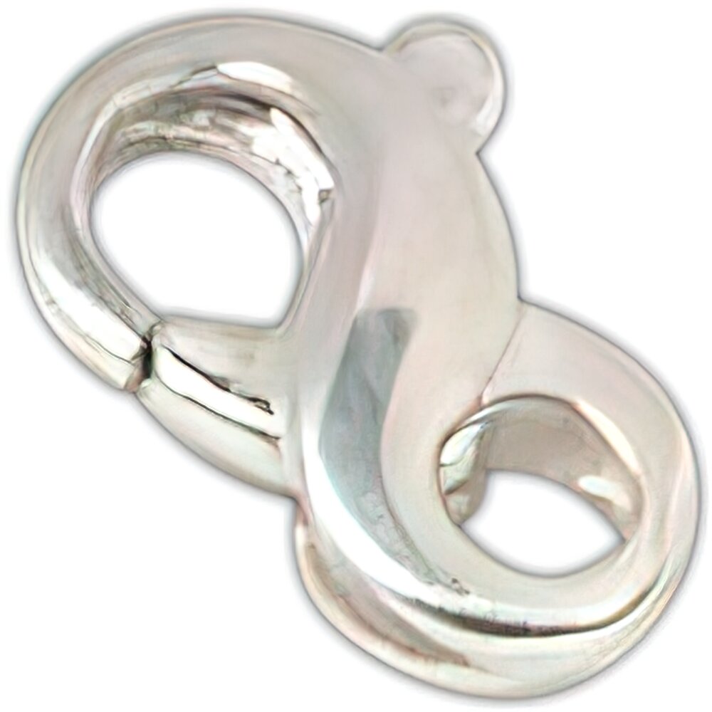 2 Infinity Lobster Clasps Sterling Silver Chain Parts
