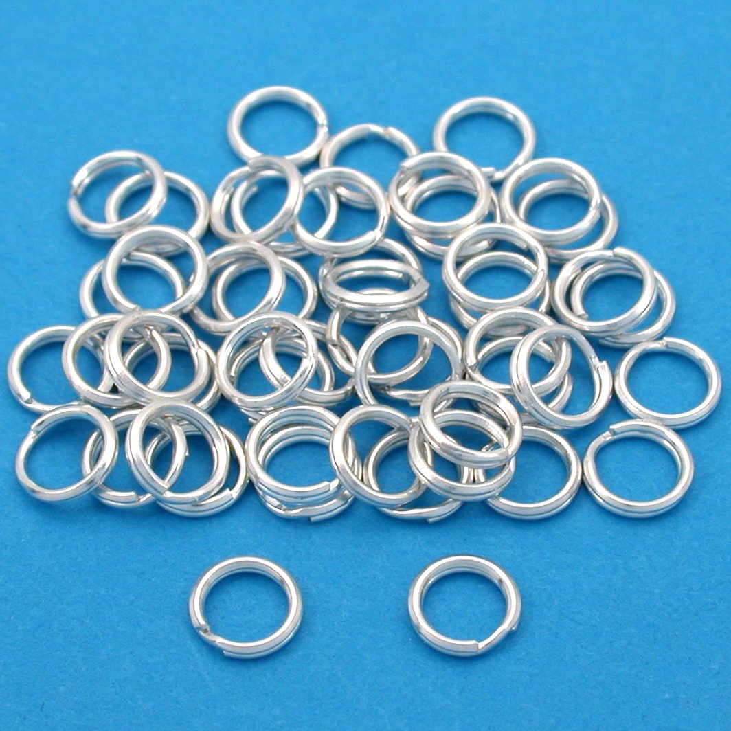 Split Rings Sterling Silver 6mm 50Pcs