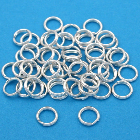 Split Rings Sterling Silver 6mm 50Pcs