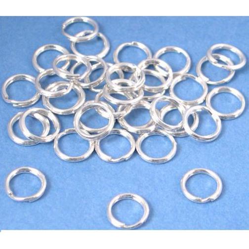 36 Sterling Silver Split Rings 7mm