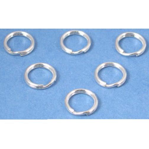 Split Rings Sterling Silver 8mm 6Pcs