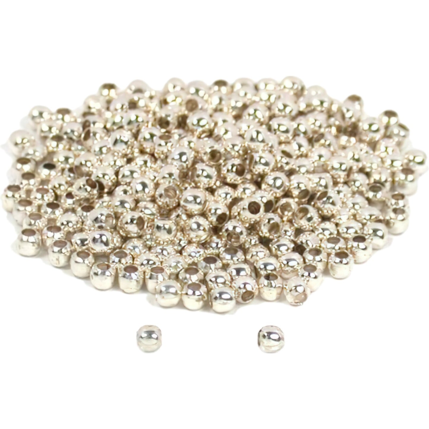 300 Ball Beads Sterling Silver Jewelry Stringing Parts 1.8 mm