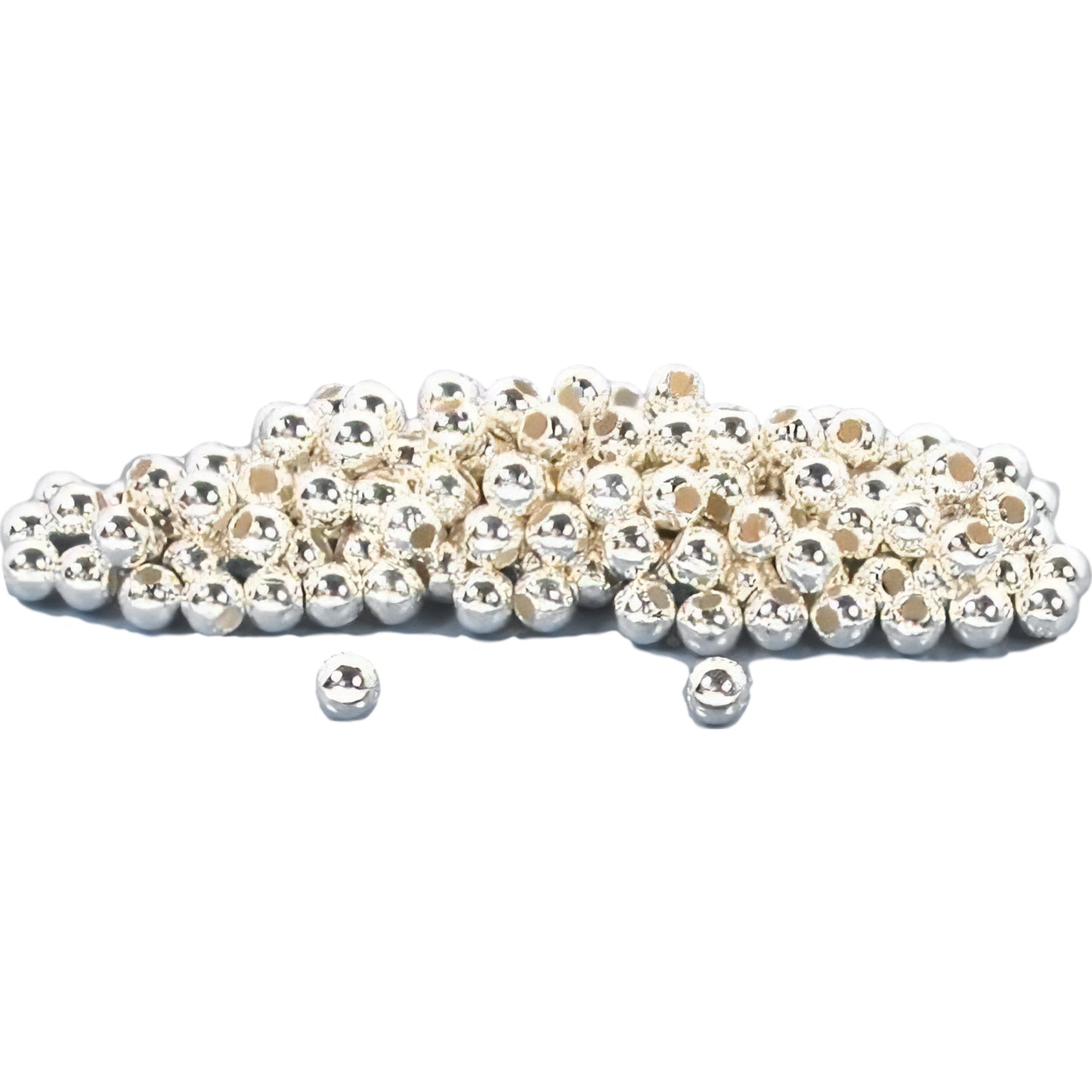 150 Bead Ball Sterling Silver Spacer Round Parts 4mm