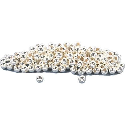 150 Bead Ball Sterling Silver Spacer Round Parts 4mm