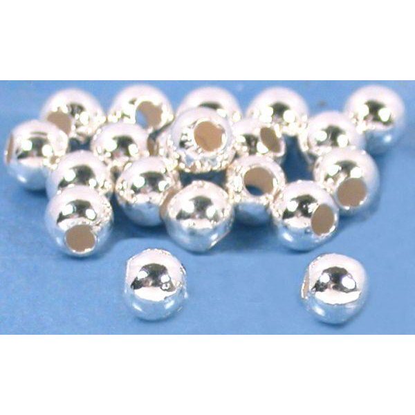 Ball Sterling Silver Beads 4mm 20Pcs