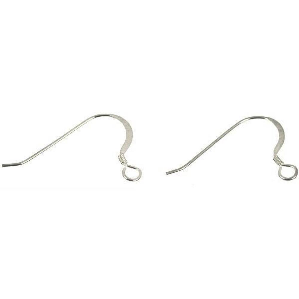 Shepherd Hooks & Coil Sterling Silver 23 Gauge 21mm 1 Pair