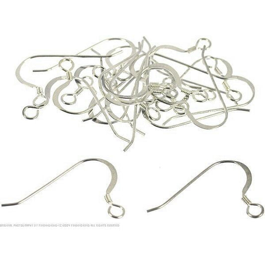 20 Sterling Silver Shepherd Hook Earrings 21 x 12mm
