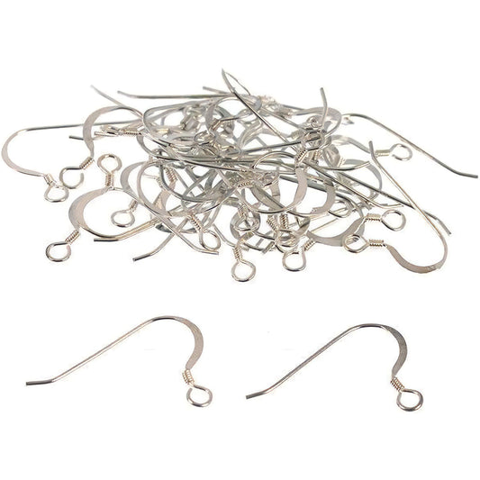 40 Sterling Silver Shepherd Hook Earrings 21 x 12mm