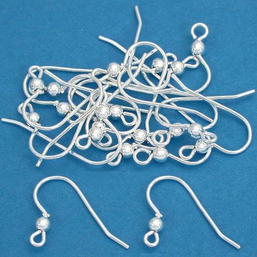 20 Sterling Silver Shepherd Hook Earrings 23 x 14mm