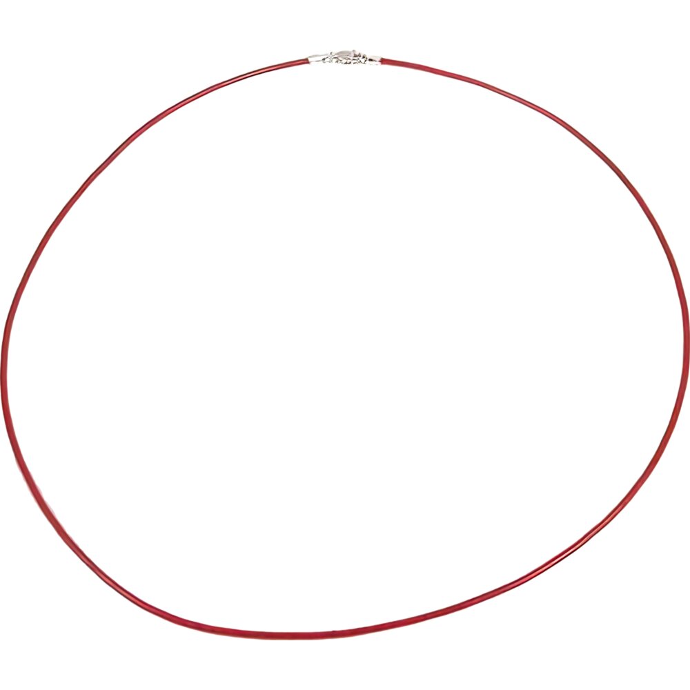 Leather Cord Necklaces Red 16" 3Pcs