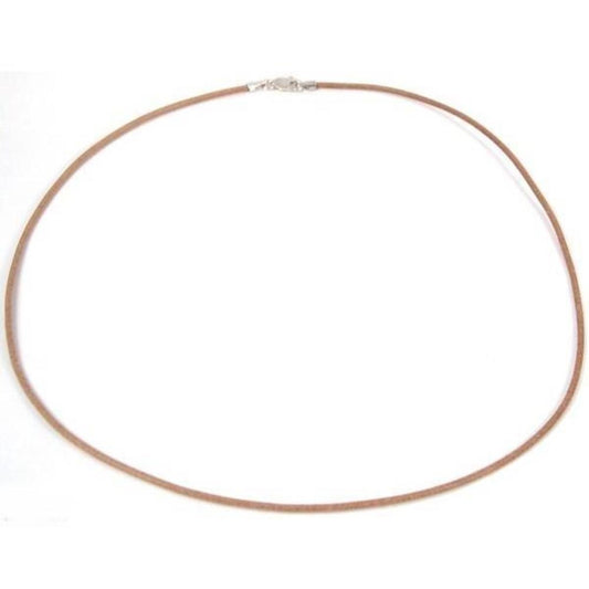 Leather Cord Necklace Brown 16"