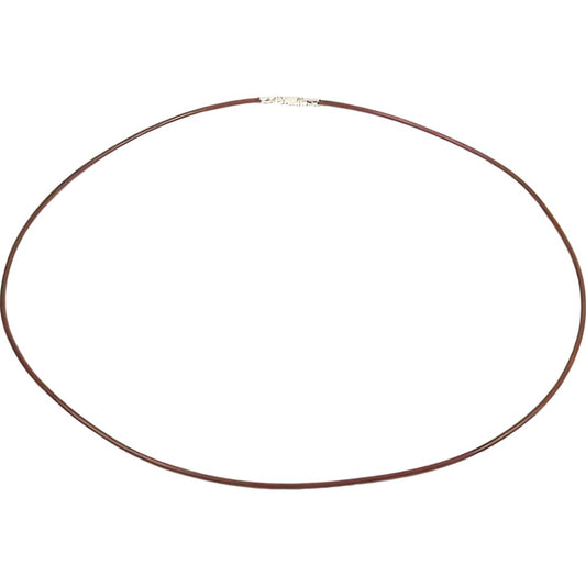 Leather Cord Necklace Brown 18"