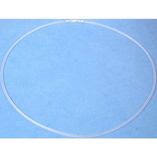 Rubber Cord Necklace Clear 18"