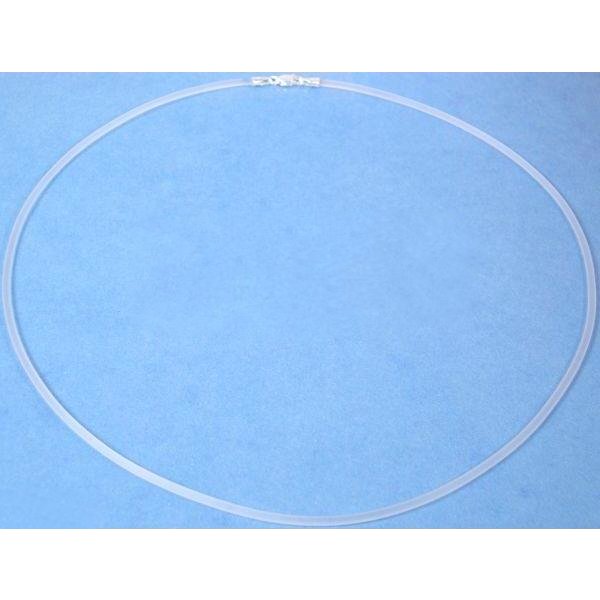 Rubber Cord Necklaces Clear 16" & 18" 2Pcs