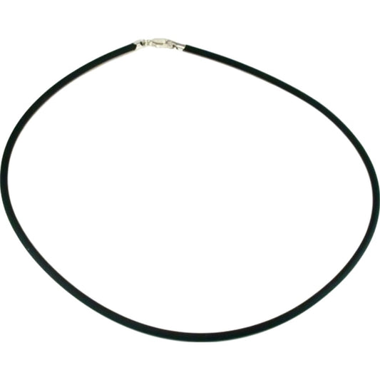 Rubber Cord Necklace Black 18"
