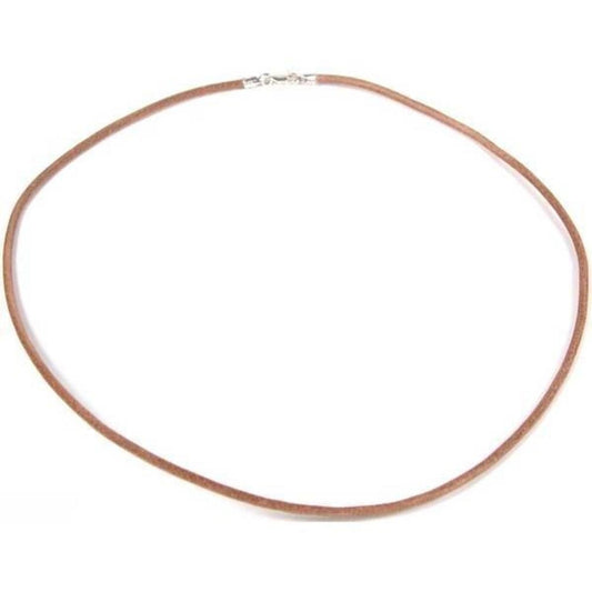 Leather Cord Necklace Brown 16"