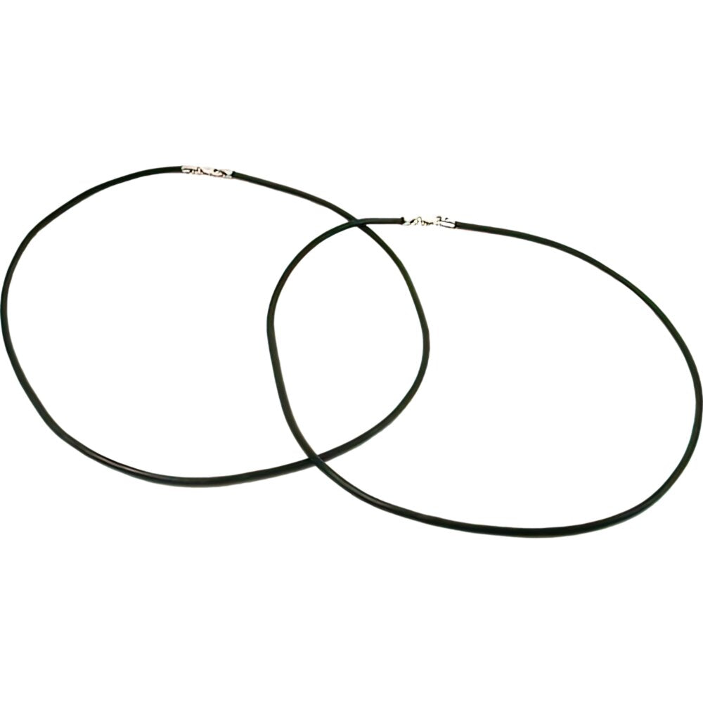 Leather Cord Necklaces Black 16" 2Pcs