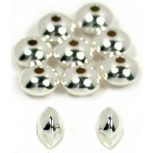 Saucer Polished Sterling Silver Beads 5mm 10Pcs