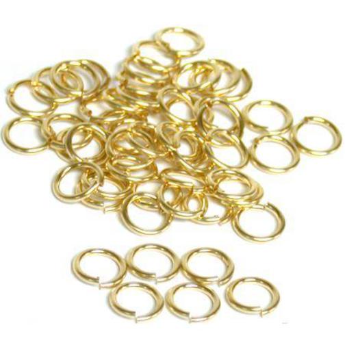 Open Jump Rings Gold Filled 22 Gauge 5mm 50Pcs