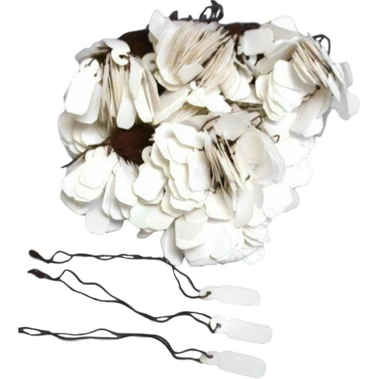 Jewelry String Price Tags White 1/4" 1000Pcs