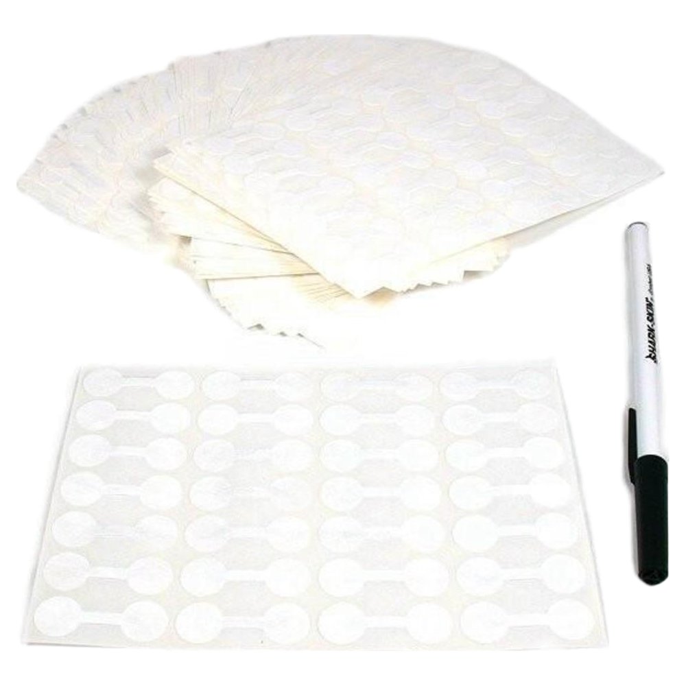 Adhesive Jewelry Price Tags Round White 1000Pcs