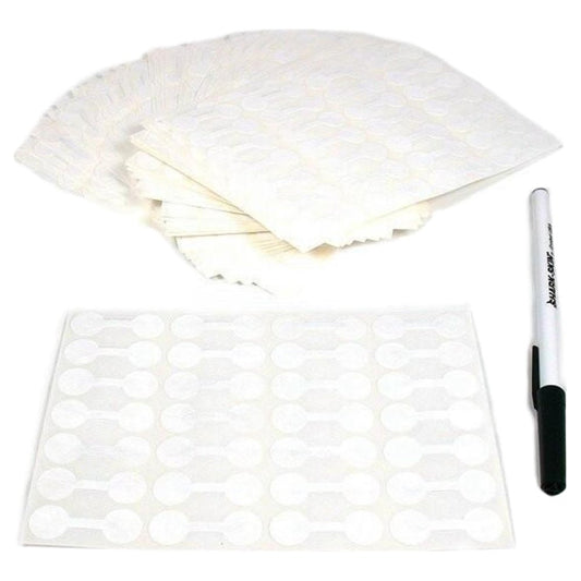 Adhesive Jewelry Price Tags Round White 1000Pcs
