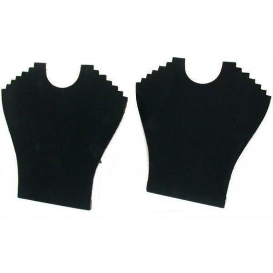 2 6-Tier Black Necklace Chain Holder Plastic Bust Displays