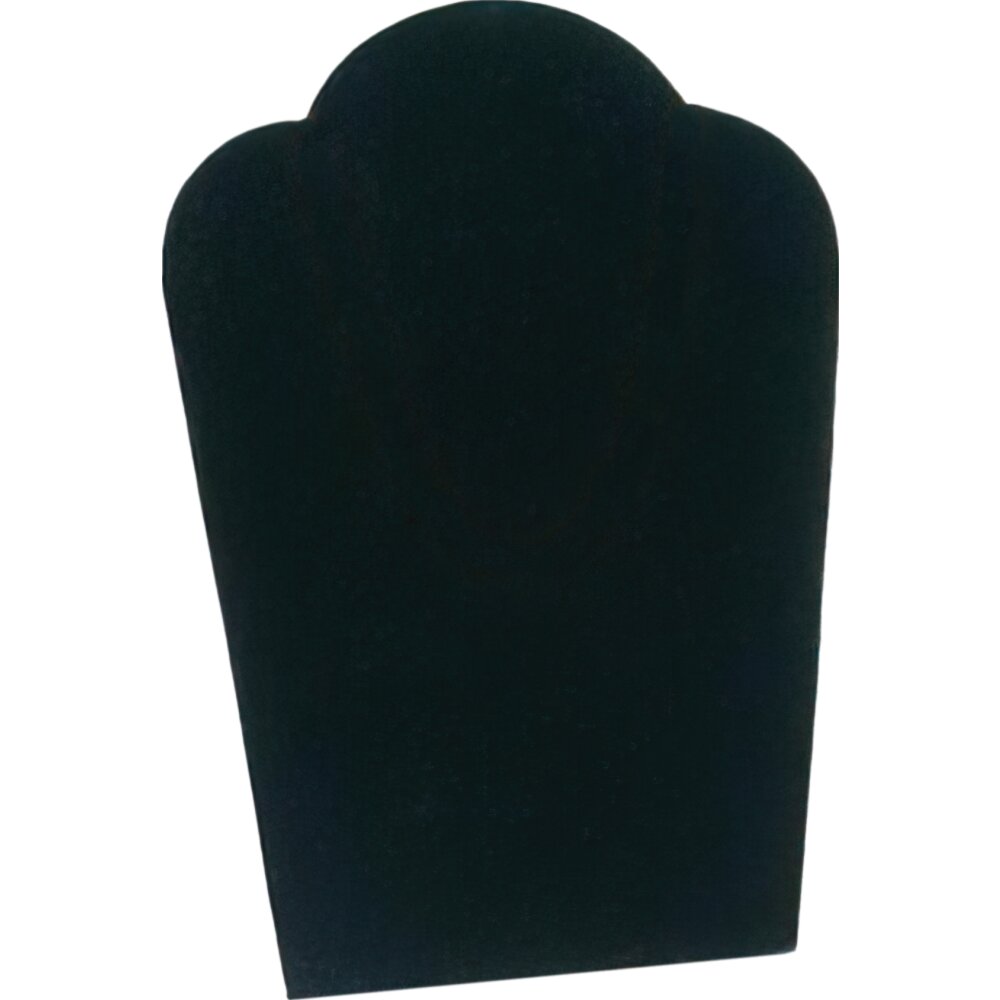 3 Black Velvet Necklace Pendant Jewelry Bust Display Easel 3 3/4" x 5 1/4"