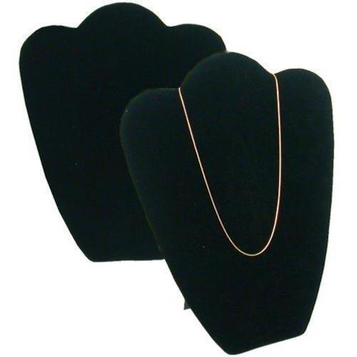 2 Necklace Black Velvet Pendant Jewelry Bust Displays