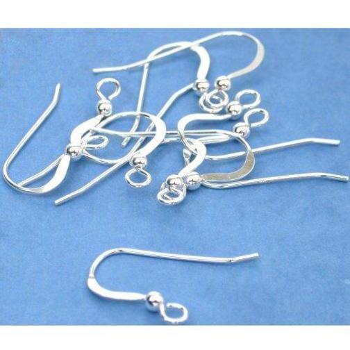 Shepherd Hooks & Ball Sterling Silver 21 Gauge 23mm 5 Pairs
