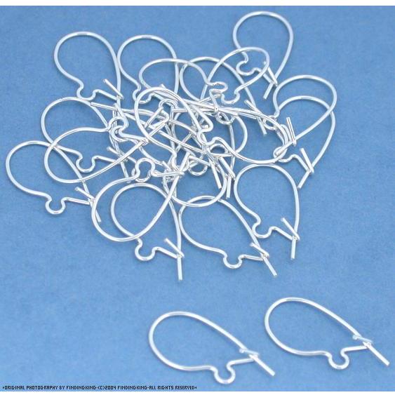 24 Sterling Silver Kidney Wire Earrings 25 Gauge