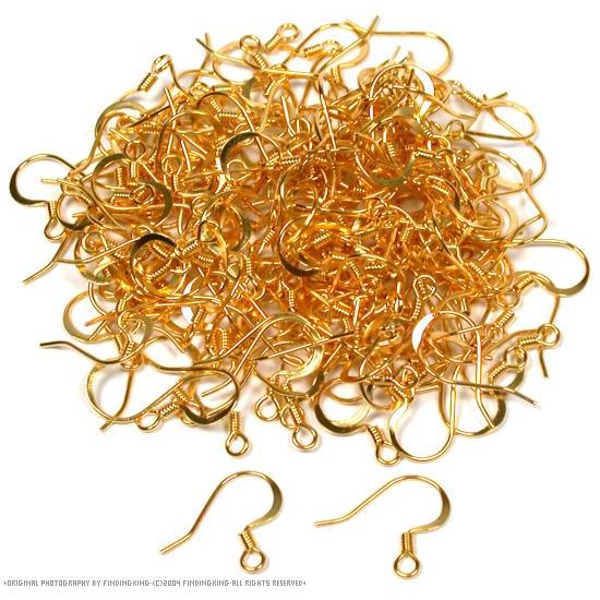 176 Gold Plated Shepherd Hook Earrings 22 Gauge