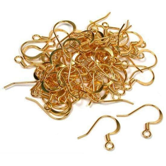 Shepherd Hooks Gold Plated 22 Gauge 17mm 60Pcs