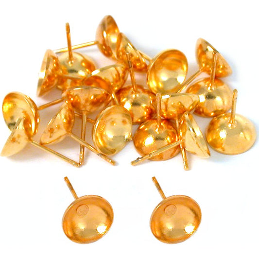 20 Bead Cup Earring Post Jewelry Pearl Gold Filled Part