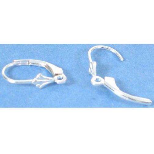 2 Sterling Silver Leverback Earrings 10 x 15mm