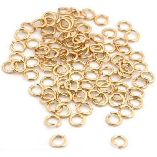Open Jump Rings Gold Filled 23 Gauge 4mm 50Pcs