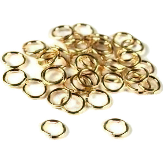 40 14K Gold Filled Jump Rings Open Jewelry Parts 5mm