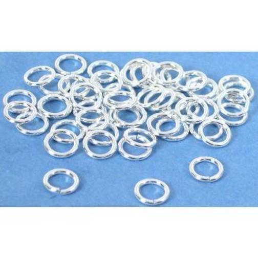 50 Jump Rings Open Sterling Silver Jewelry 19 Ga 6mm