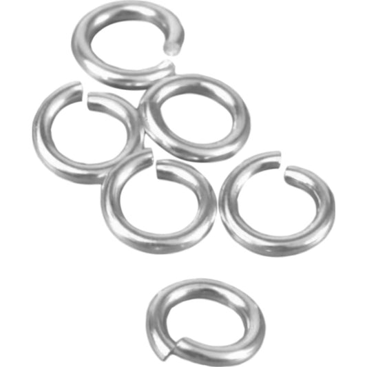 Round Open Jump Rings Sterling Silver 16 Gauge 7mm 6Pcs