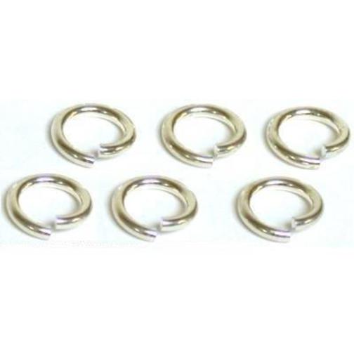 Round Open Jump Rings Sterling Silver 16 Gauge 8mm 6Pcs