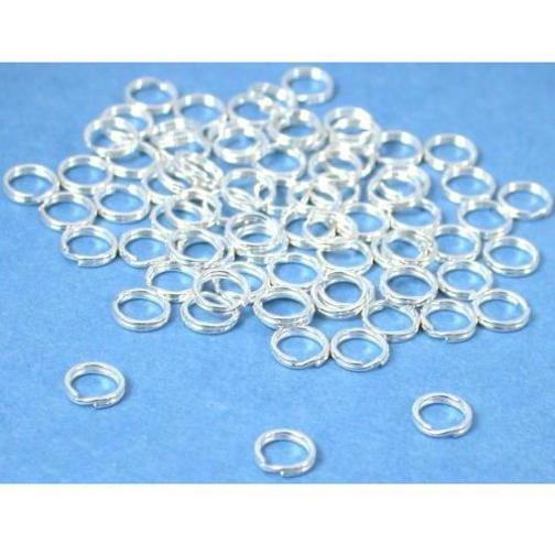 75 Sterling Silver Split Rings Charm Bead Parts 5mm