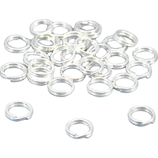 30 Sterling Silver Split Rings 6mm