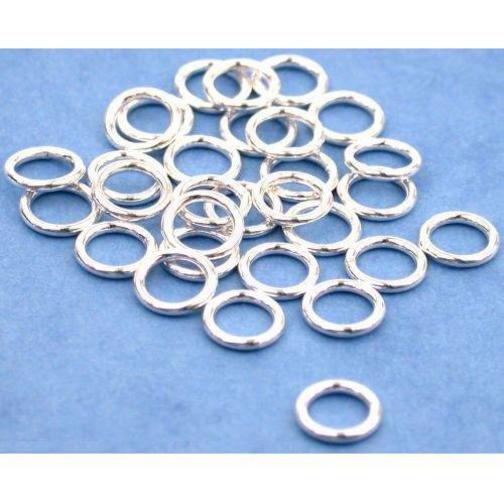 30 Jump Rings Closed Sterling Silver Jewelry Part 6mm