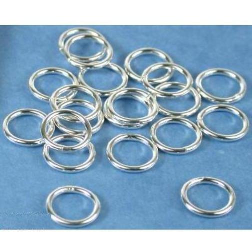 20 Jump Rings Closed Sterling Silver Jewelry Part 8mm