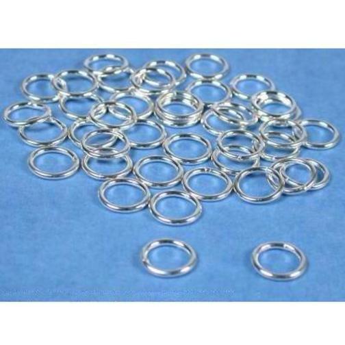 40 Jump Rings Closed Sterling Silver Jewelry Part 8mm