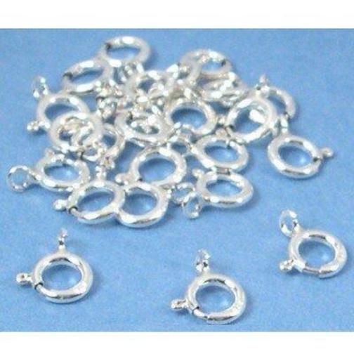 24 Spring Ring Clasps Sterling Silver Bracelet 5.5mm